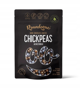 Roundooze Ciecierzyca w ciemnej czekoladzie LIMITOWANA edycja 150 g WEGAN - (15062761486)